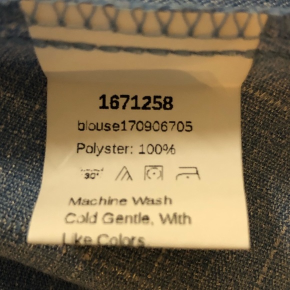 DONATED Shein Powder Blue & White Plaid High Low Peplum Blouse - Picture 11 of 16